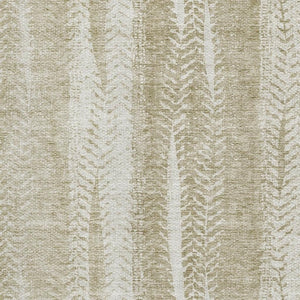 HomeRoots 8' X 10' Washable Beige and Ivory Striped Area Rug with UV Protection - Perfect for High-Traffic Rooms 656517