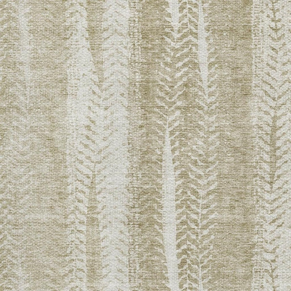 HomeRoots 8' X 10' Washable Beige and Ivory Striped Area Rug with UV Protection - Perfect for High-Traffic Rooms 656517