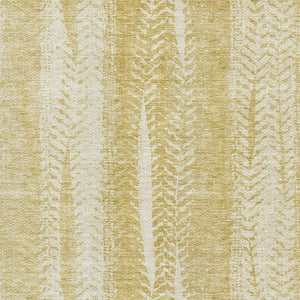 HomeRoots 5' X 8' Gold and Ivory Striped Washable Area Rug - UV Protected, Stain-Resistant, Family-Friendly Design 656527