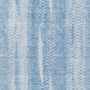 HomeRoots 5' X 8' Coastal Sky Blue and Ivory Striped Washable Area Rug with UV Protection for High-Traffic Use 656533