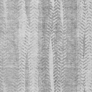HomeRoots 9' X 12' Silver and Gray Striped Washable Area Rug – UV Protection, Stain Resistant, Modern Elegance 656542