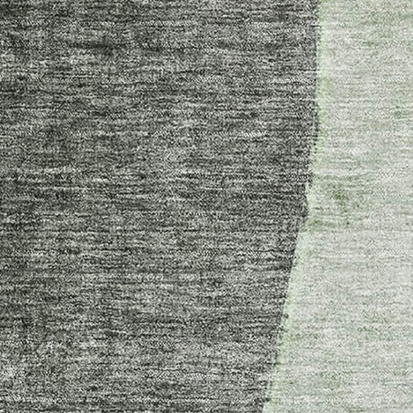 HomeRoots 5' X 8' Washable Area Rug in Green Gray Ivory – Modern, Stain-Resistant, UV Protected Design! 656563
