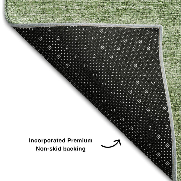 HomeRoots 10' X 14' Stylish Abstract Area Rug in Green, Gray & Ivory - Washable, Stain Resistant & UV Protected! 656567
