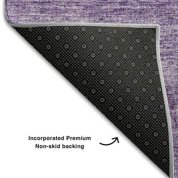 HomeRoots 10' X 14' Abstract Purple Gray Ivory Washable Area Rug with UV Protection - Stylish & Durable Design 656579