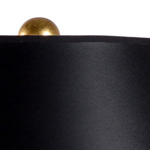 Wildwood Lilith Sculptural Table Lamp With Antique Gold Leaf & Black Marble Base — 1960S Vintage Glam Accent 65658-2