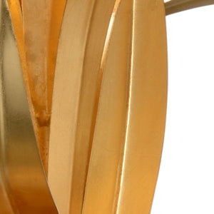 Wildwood Lilith Sculptural Table Lamp With Antique Gold Leaf & Black Marble Base — 1960S Vintage Glam Accent 65658-2