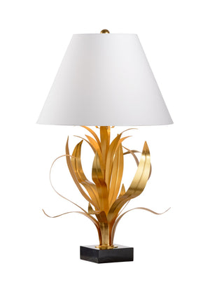 Wildwood Lilith Sculptural Table Lamp In Antique Gold Leaf With Black Marble Base — 1960S Vintage-Inspired Accent 65658