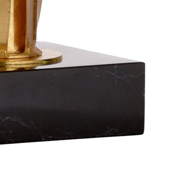Wildwood Lilith Sculptural Table Lamp In Antique Gold Leaf With Black Marble Base — 1960S Vintage-Inspired Accent 65658