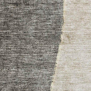 HomeRoots 8' X 10' Modern Abstract Washable Area Rug in Taupe & Gray – Durable, UV-Protected, Easy Care! 656589