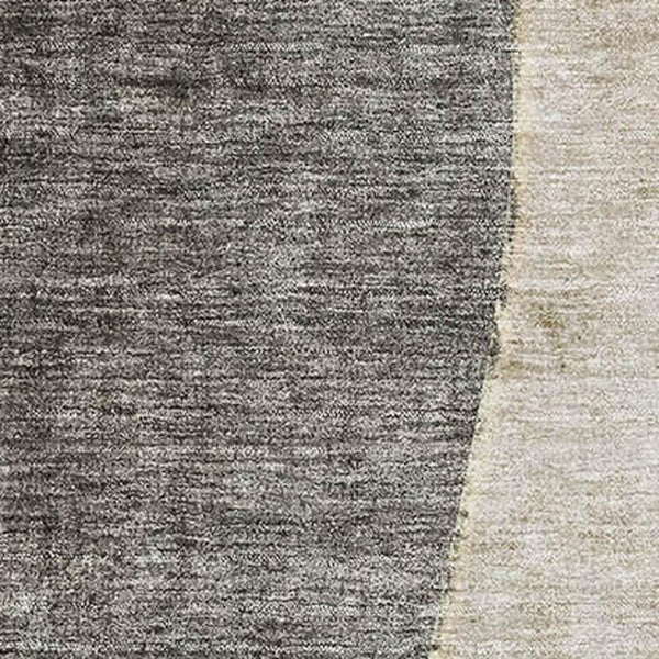 HomeRoots 8' X 10' Modern Abstract Washable Area Rug in Taupe & Gray – Durable, UV-Protected, Easy Care! 656589