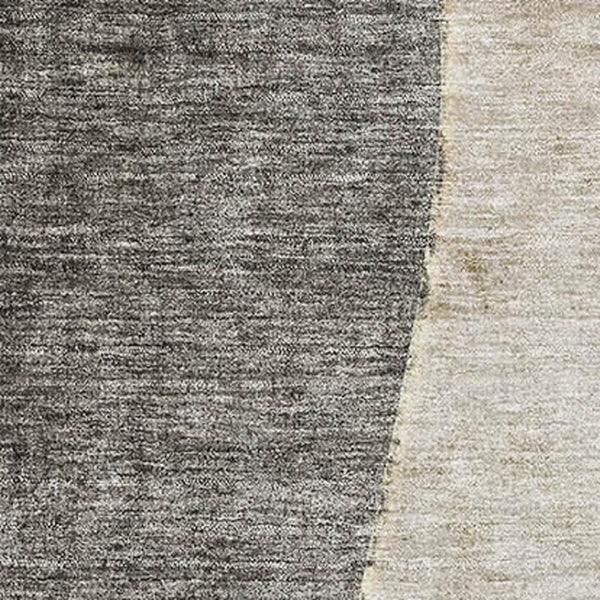 HomeRoots 9' X 12' Stylish Taupe Beige & Gray Abstract Washable Area Rug with UV Protection for Modern Spaces 656590
