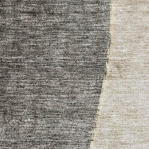 HomeRoots 9' X 12' Stylish Taupe Beige & Gray Abstract Washable Area Rug with UV Protection for Modern Spaces 656590