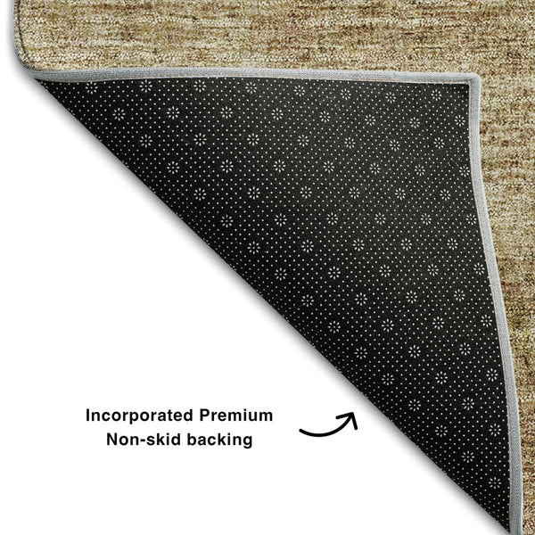 HomeRoots 10' Contemporary Taupe Beige & Gray Abstract Washable Area Rug with UV Protection for Durability 656591