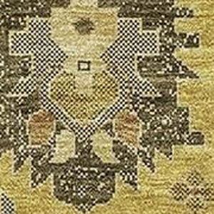 HomeRoots 10' Gold Charcoal & Gray Oriental Area Rug - Washable, UV Protected, Stain Resistant for Busy Homes 656621