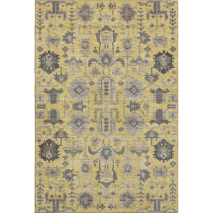 HomeRoots 8' X 10' Amber Gray & Charcoal Oriental Area Rug - Stain Resistant, UV Protected, Durable & Elegant 656631