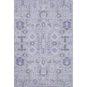 HomeRoots 10' X 14' Elegant Lavender Gray and Ivory Oriental Rug - Washable, Stain Resistant & UV Protected 656645