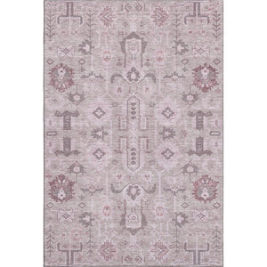HomeRoots 10' X 14' Pink Gray Beige Washable Area Rug - Durable, UV-Resistant, Easy-Care for Family Spaces 656663