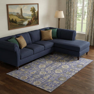 HomeRoots 9' X 12' Oriental Washable Area Rug in Purple, Beige & Charcoal – Durable, Stain-Resistant & UV Safe! 656674