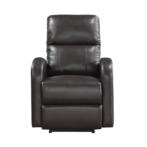 English Elm Power Reclining Chair with Gray Faux Leather Upholstery, Modern Power Motion Recliner for Living Rooms Brown 30.5 L x 30.5 W x 26 H B011P233934