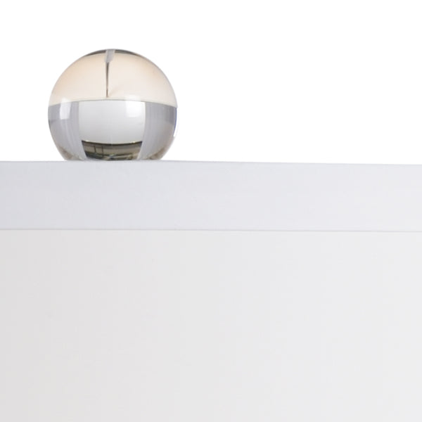 Wildwood Peninsula Crystal Table Lamp With Antique Brass Accents — Slim 33" Accent Light For Bedside & Entryway 65670