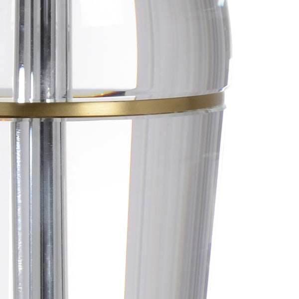 Wildwood Peninsula Crystal Table Lamp With Antique Brass Accents — Slim 33" Accent Light For Bedside & Entryway 65670