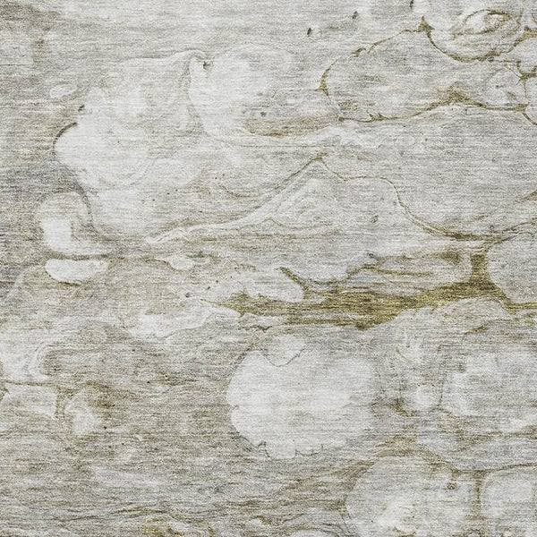 HomeRoots 5' X 8' Abstract Brown and Ivory Area Rug - Washable, UV-Protected, Stain-Resistant for Busy Homes 656701