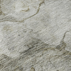 HomeRoots 10' Brown and Ivory Abstract Washable Area Rug - UV Protected, Stain-Resistant, Modern Design 656705