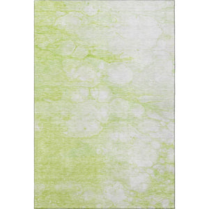 HomeRoots 8' X 10' Artichoke Green Abstract Washable Area Rug - Durable, UV-Protected & Stain-Resistant Design! 656739