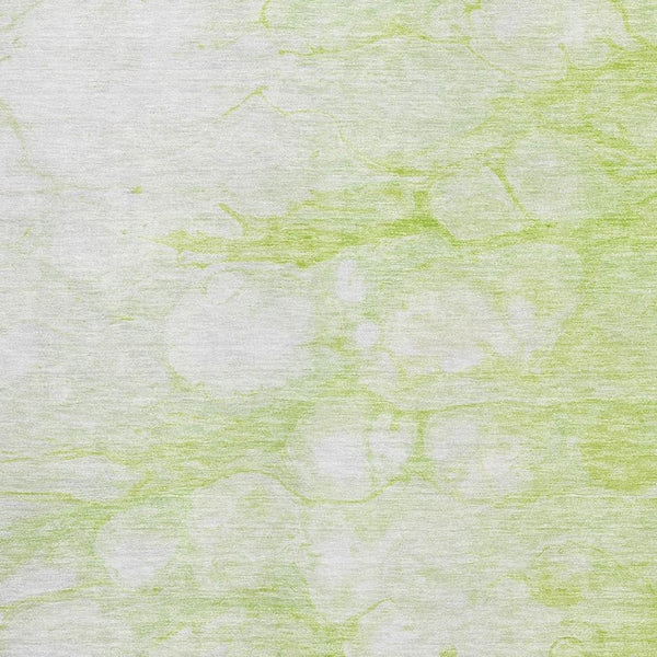 HomeRoots 9' X 12' Artichoke Green Abstract Washable Area Rug with UV Protection - Perfect for Busy Homes! 656740