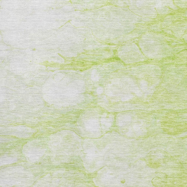HomeRoots 10' X 14' Artichoke Green Abstract Washable Area Rug - Stain Resistant with UV Protection & Style! 656741