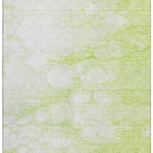HomeRoots 10' X 14' Artichoke Green Abstract Washable Area Rug - Stain Resistant with UV Protection & Style! 656741