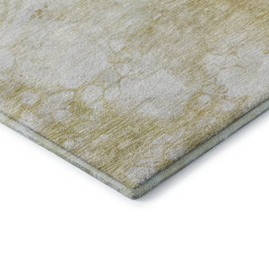 HomeRoots 5' X 8' Beige and Ivory Abstract Area Rug – Washable, Stain Resistant with UV Protection for Homes 656749