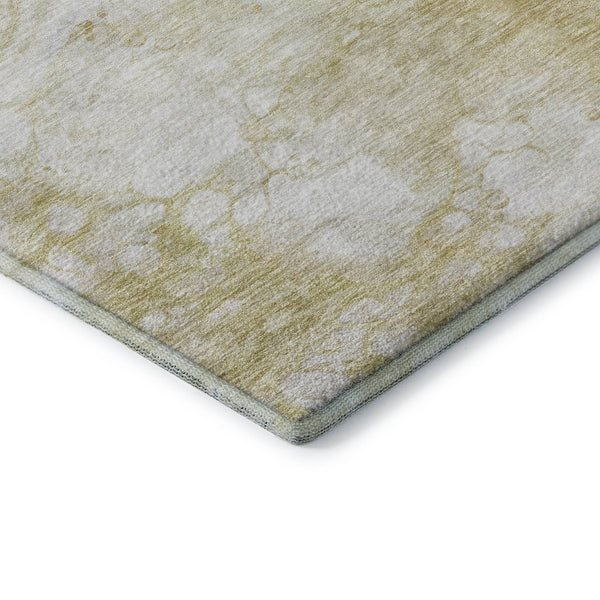 HomeRoots 5' X 8' Beige and Ivory Abstract Area Rug – Washable, Stain Resistant with UV Protection for Homes 656749