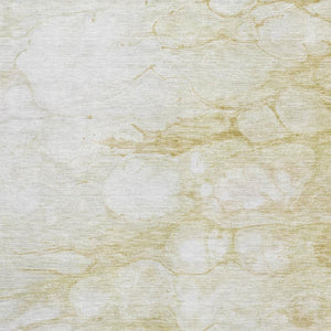 HomeRoots 8' X 10' Beige and Ivory Abstract Area Rug - Durable, Washable, UV Protected for Stylish Homes 656751