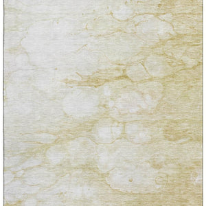 HomeRoots 9' X 12' Abstract Washable Area Rug in Beige and Ivory - Durable, Stain-Resistant with UV Protection 656752