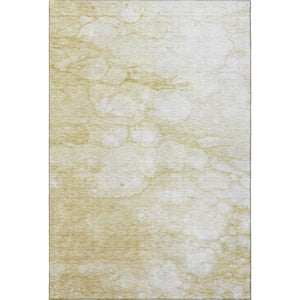 HomeRoots 10' X 14' Beige And Ivory Abstract Washable Area Rug - Durable, UV-Protected, Perfect for High-Traffic Spaces! 656753