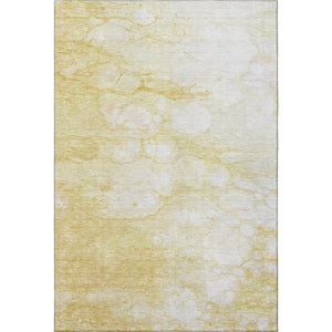 HomeRoots 10' Gold and Ivory Abstract Washable Area Rug – UV Protected, Stain Resistant, Perfect for High-Traffic Homes 656765