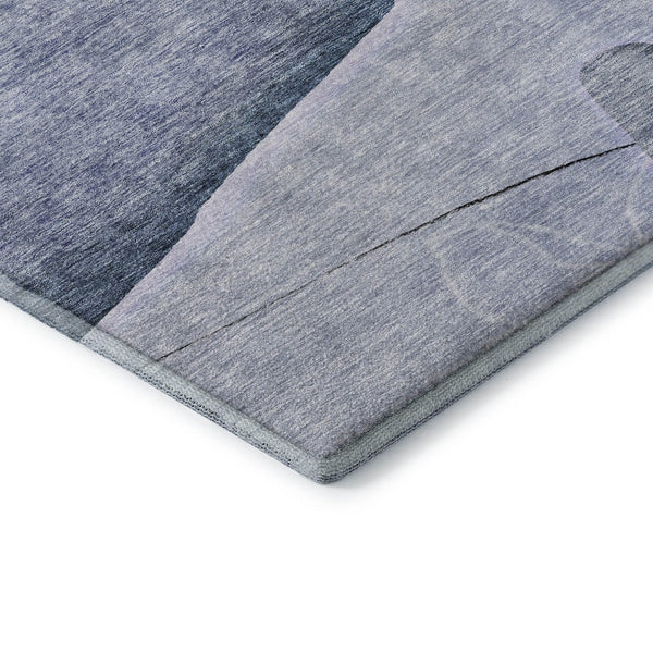 HomeRoots 10' Blue and Ivory Floral Area Rug – Washable, UV Protected, Stain Resistant for High-Traffic Spaces 656795