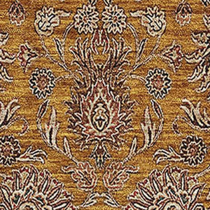 HomeRoots 9' X 12' Floral Area Rug in Copper Beige & Gray - Washable, UV-Protected, Durable & Stylish Design 656818