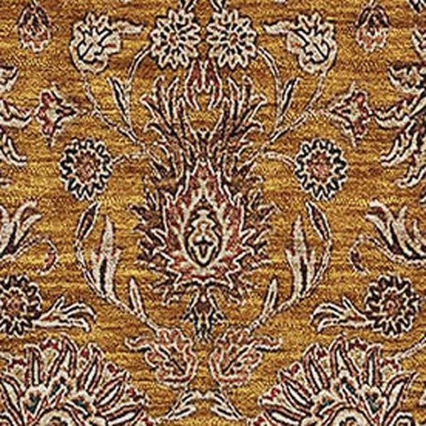 HomeRoots 9' X 12' Floral Area Rug in Copper Beige & Gray - Washable, UV-Protected, Durable & Stylish Design 656818