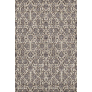 HomeRoots 8' X 10' Elegant Ivory & Taupe Floral Washable Area Rug with UV Protection for Active Homes 656829