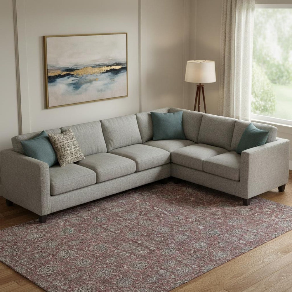 HomeRoots 8' X 10' Merlot & Gray Floral Area Rug - Washable, Stain Resistant, UV Protected for Any Room Decor 656835