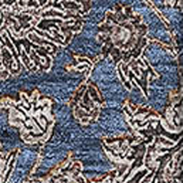 HomeRoots 8' X 10' Navy Blue Floral Area Rug - Washable, Stain Resistant, UV Protected for Family Spaces 656841
