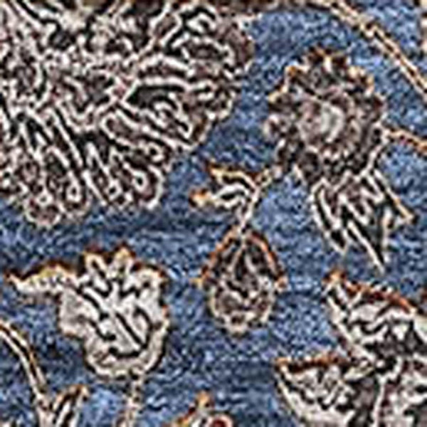 HomeRoots 9' X 12' Navy Blue & Beige Floral Area Rug - Washable, UV Protected, Stain Resistant for Busy Homes 656842