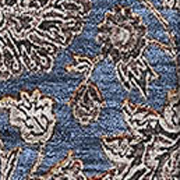 HomeRoots 10' Navy Blue & Beige Floral Area Rug - Washable, UV Protected, Perfect for High-Traffic Areas 656843