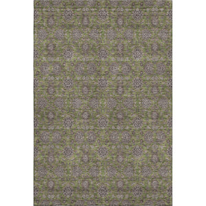 HomeRoots 10' Olive Green & Beige Floral Washable Area Rug - UV Protected, Durable, Perfect for High-Traffic Homes 656849