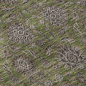 HomeRoots 10' Olive Green & Beige Floral Washable Area Rug - UV Protected, Durable, Perfect for High-Traffic Homes 656849