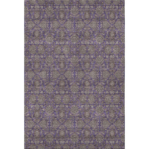 HomeRoots 8' X 10' Stylish Purple & Beige Floral Area Rug - Washable, UV Protected, Stain Resistant, Durable Design 656853