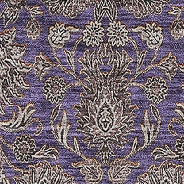 HomeRoots 9' X 12' Floral Area Rug in Purple & Beige - Washable, UV Resistant, Durable for Kids & Pets 656854
