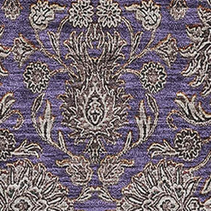 HomeRoots 10' X 14' Purple Floral Area Rug – Washable, UV Protected & Stain Resistant for Family Spaces 656855